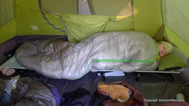 The LuxuryLite Ultralite Cot in Use