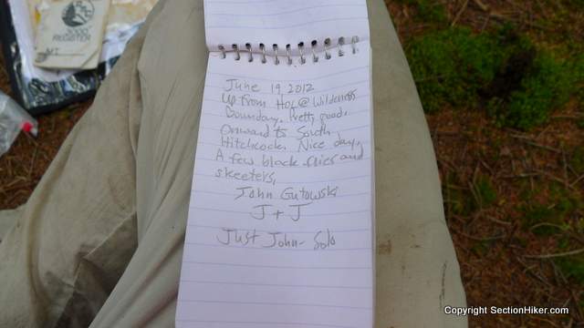 Familiar names in the canister logs - Just John Gutowski - 6-19-12