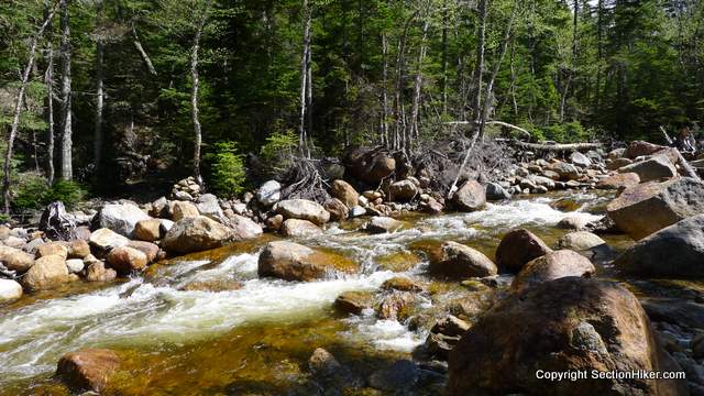 Riffles and pools south of Dry River Shelter stream crossing