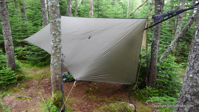The Warbonnet Superfly Tarp has two doors at each end which help block wind and blowing rain.