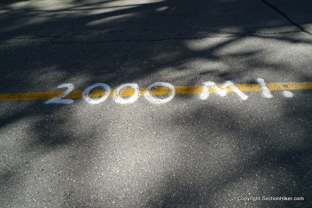Appalachian Trail - 2000 Mile Mark in Maine