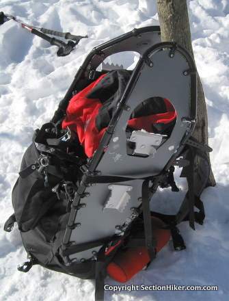 The Backcountry snowshoe is optimized for snowshoeing in deep powder