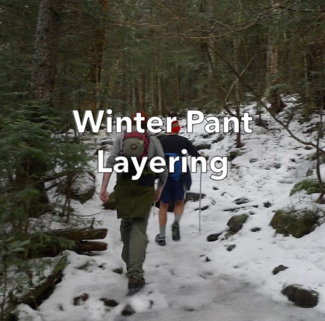 Winter Hikers wearing Short Pants