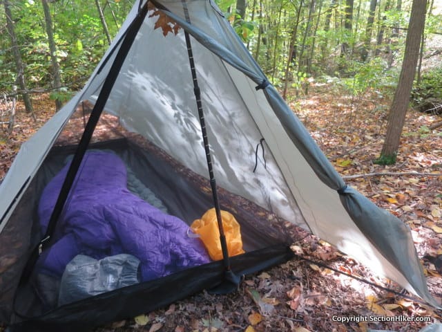 The Tarptent ProTrail doesn't require a huge space footprint making it easy to pitch in wild, stealth sites.