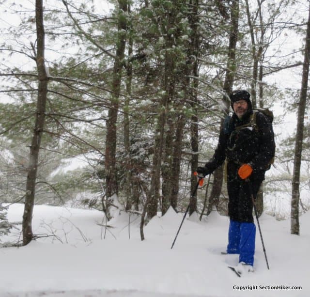 Off-Trail Snowshoeing in Deep Powder on Cave Mountain, White Mountains