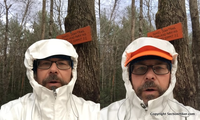 The Columbia OutDry Extreme Eco Jacket Hood is oversized even when the volume adjuster is used. I have to wear it with a billed cap to keep the brim from flopping down over my eyes. 