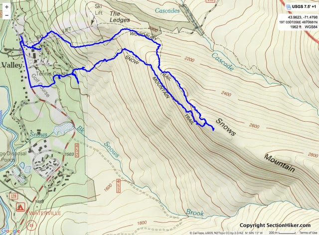 Snows Mountain Loop, Waterville Valley, NH
