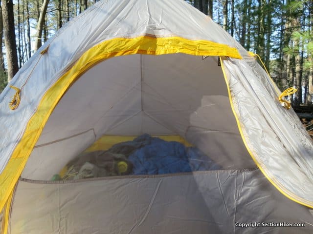 The slanting walls of the interior of the Fly Creek HV UL 2 limits the amount of interior volume available to two occupants. While the tent makes a spacious 1+person tent, I'd recommend switching to the dome-like Copper Spur HV UL 2 if you want space for two people regularly. 
