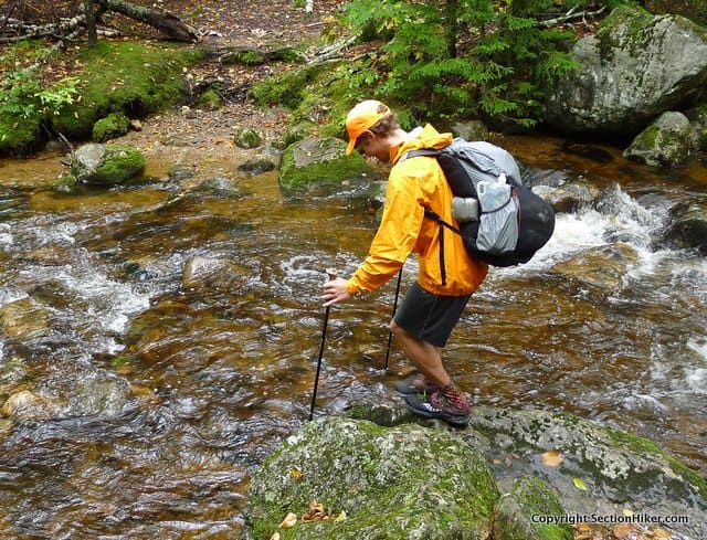 Wear trail shoes that drain and dry quickly because getting wet feet is often impossible to avoid