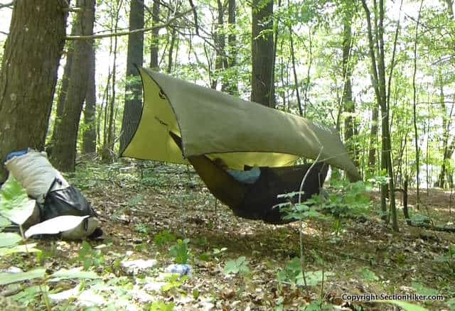 The ENO SubLink Hammock Shelter System includes an integrated hammock, suspension system, bug net. tarp, and tarp stakes.