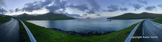 Typical view from a campsite in the Faroe Islands.