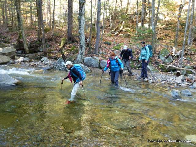 Lucy Brook was running higher than normal requiring some wet stream crossings
