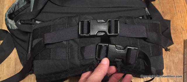 Closeup of the improved Seek Outside hip belt
