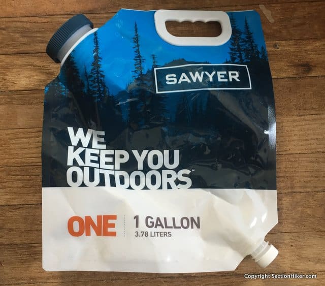 The Sawyer 1 Gallon Reservoir has two openings - a wide one for filling and a small one for filtering