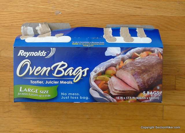 Wearing oven bags on your feet helps block perspiration from wetting your socks and boot liners. 