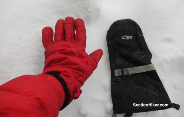 Wear gloves liners with fingers inside mitten shells.