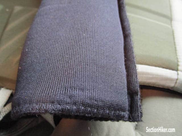 Over sewing the edges to prevent fraying