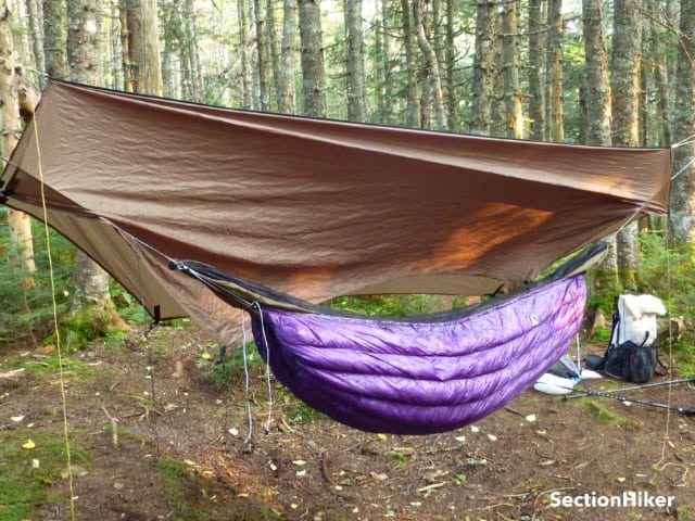 Most hammockers prefer using a top quilt and an under quilt instead of a sleeping bag and sleeping pad