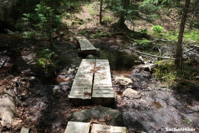 Bog bridges on the Cook Path