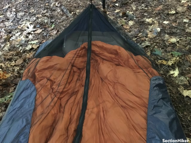 The center zip makes it easy to get in and out at night
