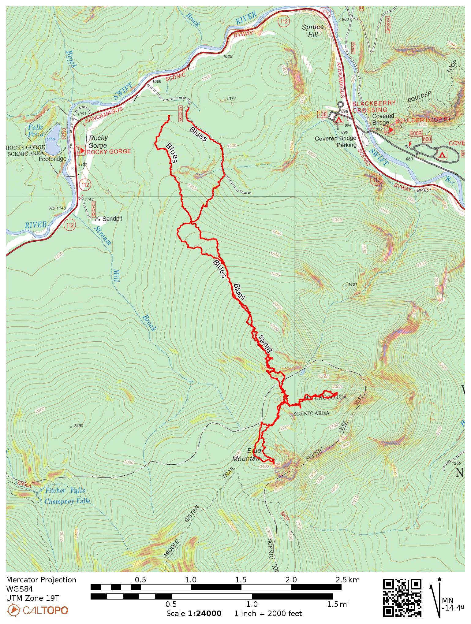 Chocorua Blues Map