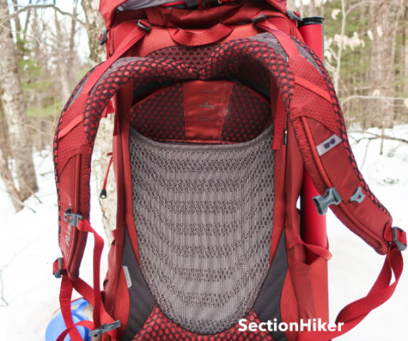 The new Baltoro has a velcro shoulder strap yoke that can be raised or lowered to adjust the packs torso length. 