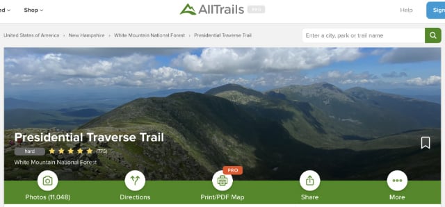 Hiking the Presidential Traverse Trail