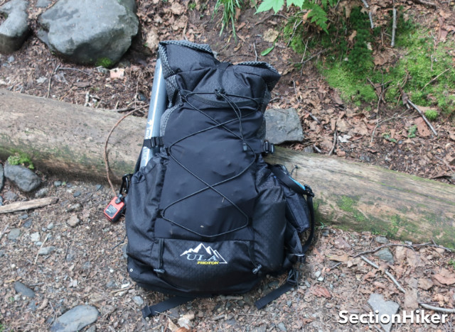 The Photon is an ultralight-style roll-top backpack.