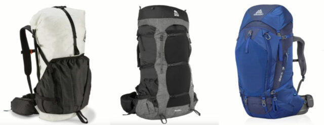 Weeklong backpacks - 55L, 60L, 70L