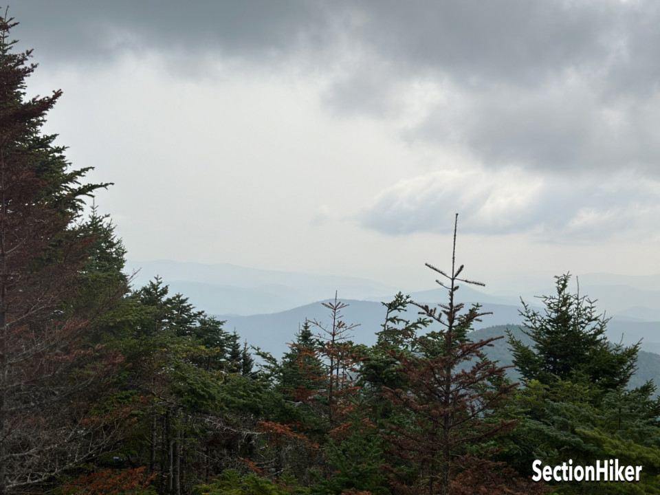 Smoke obscured the views from Shrewsbury Peak. At the time, I though this was just fog.