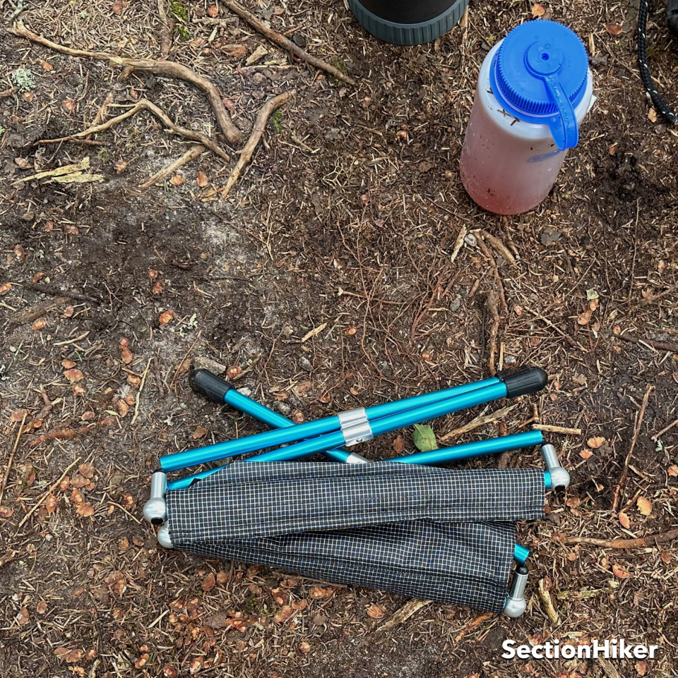 The Speed Stool packs up into a nice tight cylinder - shown here for scale.