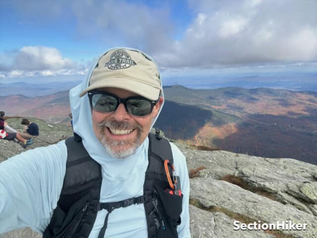 Taking in the view form the summit of Mansfield after ascending the Profanity Trail