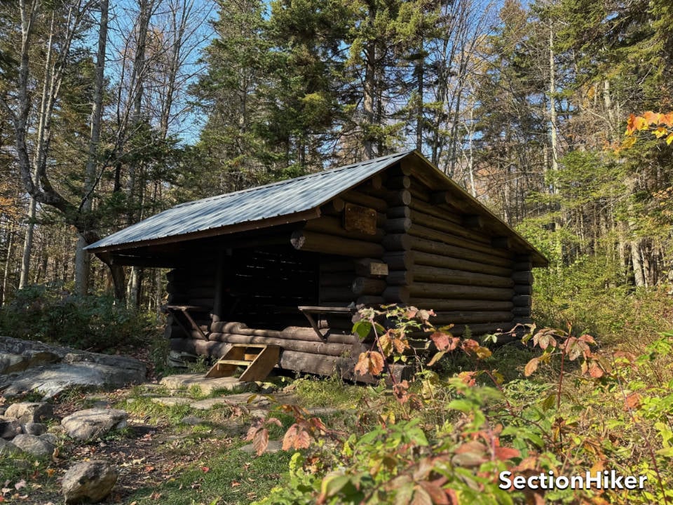 The William B. Douglas Shelter is 0.5 miles south of the Long Trail