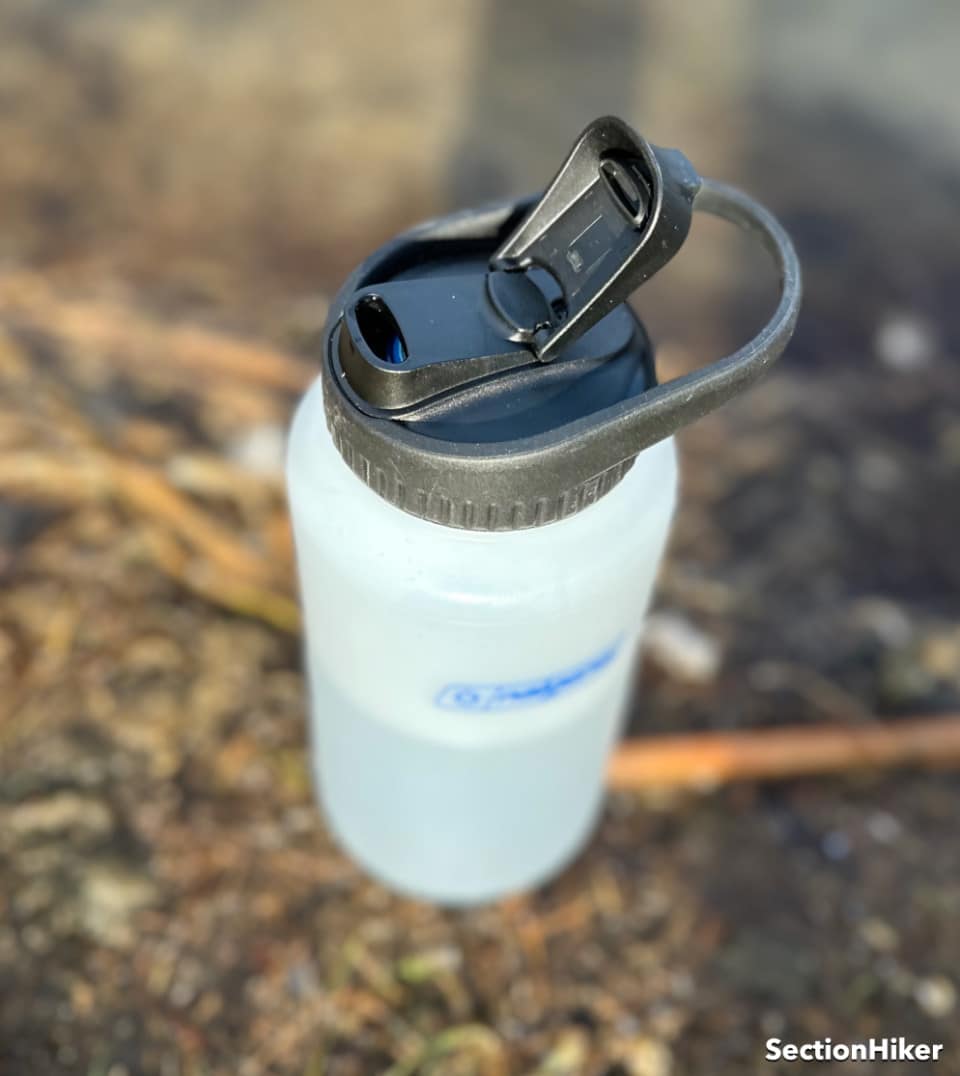 The DayCap has a covered drink spout to prevent contamination when not in use.
