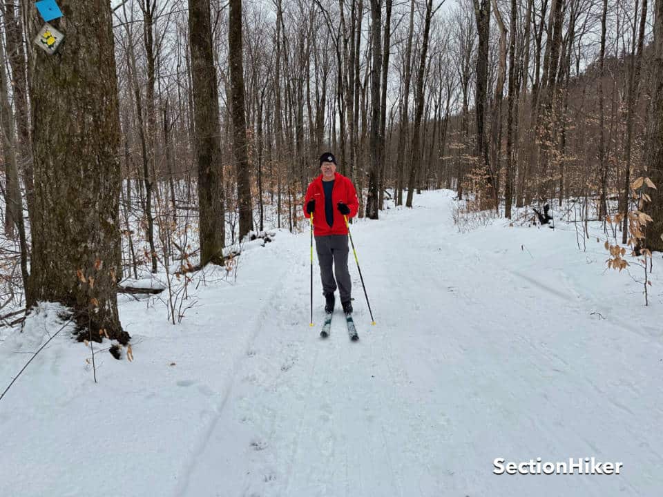 Skiing a section of the Catamount Trail