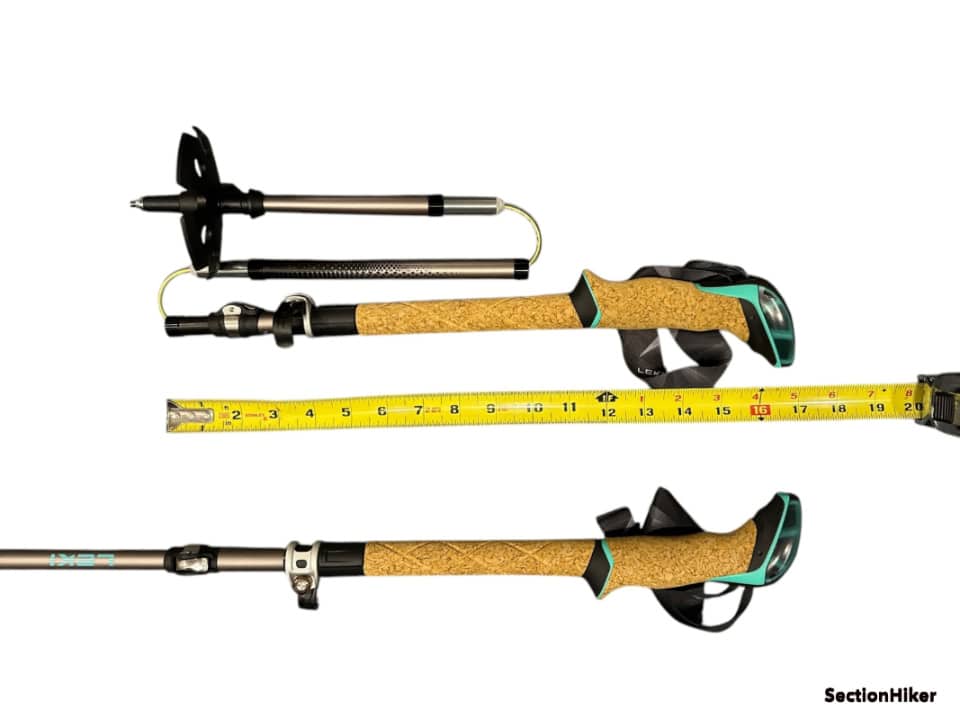 The longest folded segment is about 17” long.