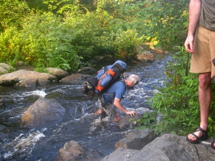 Fording the East Branch Pleasant River - 100 Mile Wilderness